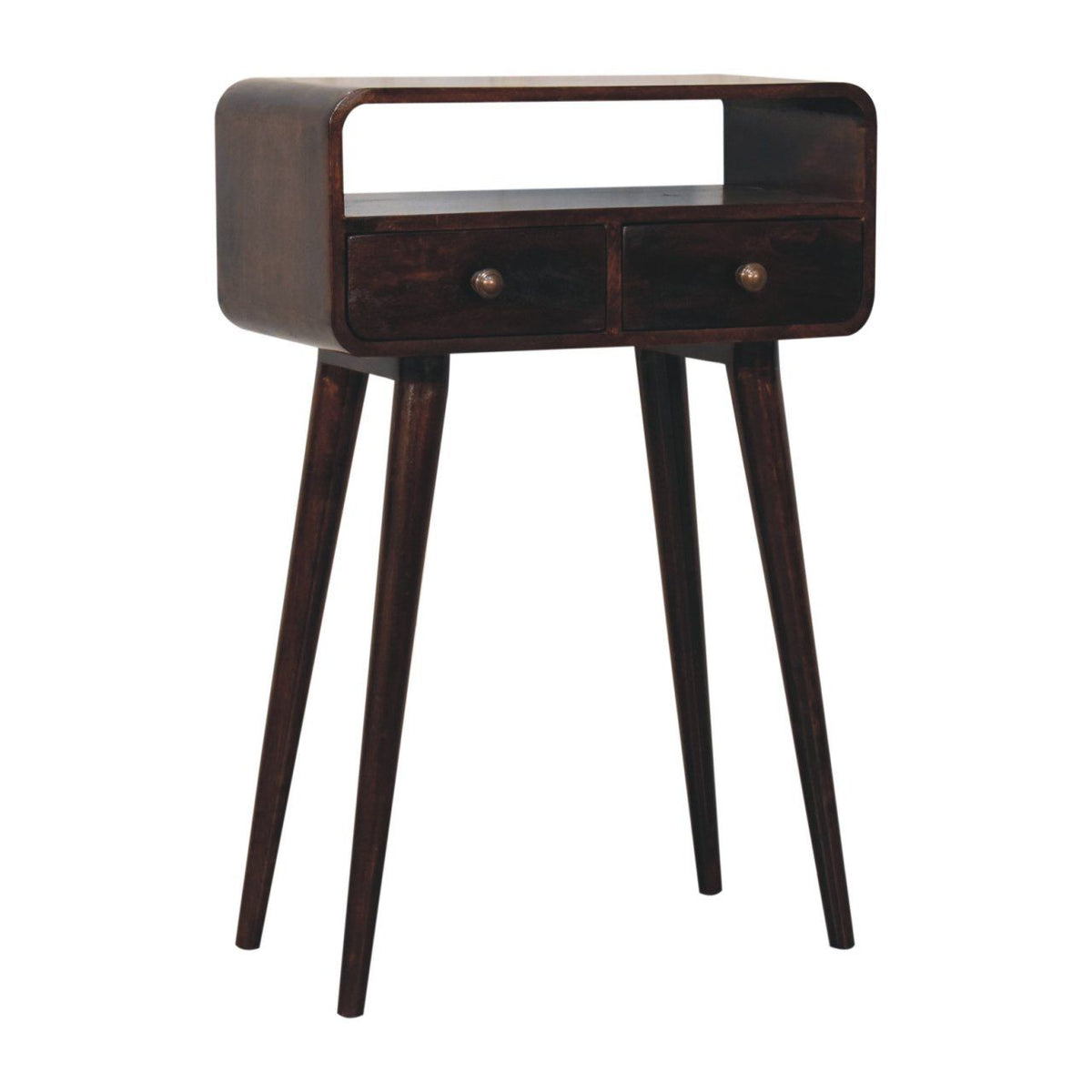 Solid Wood Curved Console Table