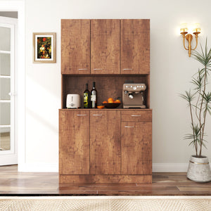 70.87" Tall Wardrobe & Kitchen Cabinet