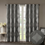 Ogee knitted jacquard total blackout curtain panel (only 1 pc panel)