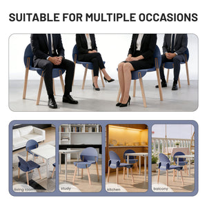 4 Piece Set Of Single Chairs With A Design Combining Modern And Traditional Elements