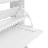 Modern Rattan 3 Door Shoe Rack Cabinet For Entryway