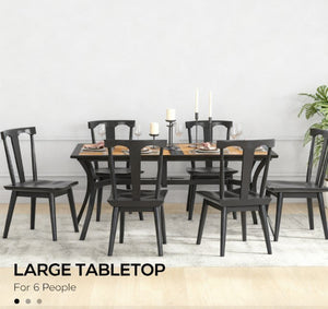 Stable Faux Wood Rectangle Outdoor Dining Table