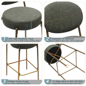 29'' H Seat Height Upholstered Bar Stools Set of 2