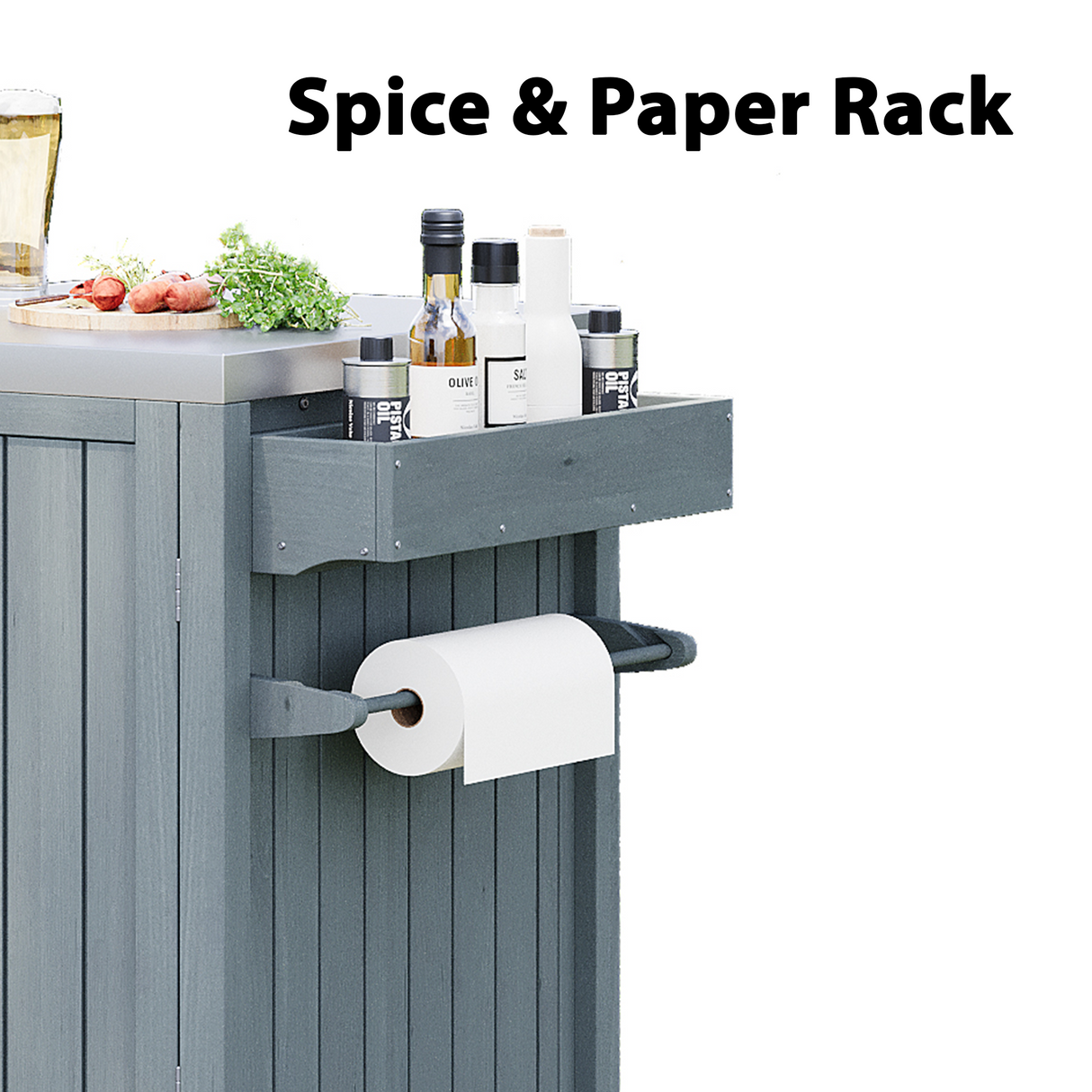 K&K 66.5" Outdoor Kitchen Island for Big Green Egg Grills