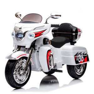 12V Kids Ride On Motorcycle, Electric Toddler Motorcycle Toy with LED Lights, Wireless Music, Large Storage Trunk, Soft PU Seat, Forward & Reverse, Rechargeable Electric Vehicle for 3-6 Years Old