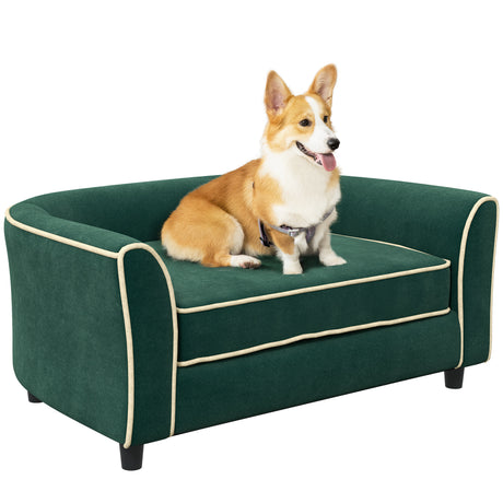 PawHut Dog Couch Fancy Pet Bed Modern Dog Sofa for Small and Medium Dogs & Cats