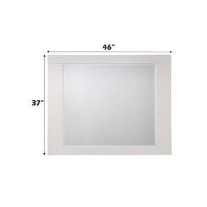 High Gloss White Mirror with Beveled Edge - Naima II