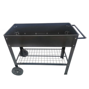 Mobile Metal Raised Garden Bed Cart with Legs