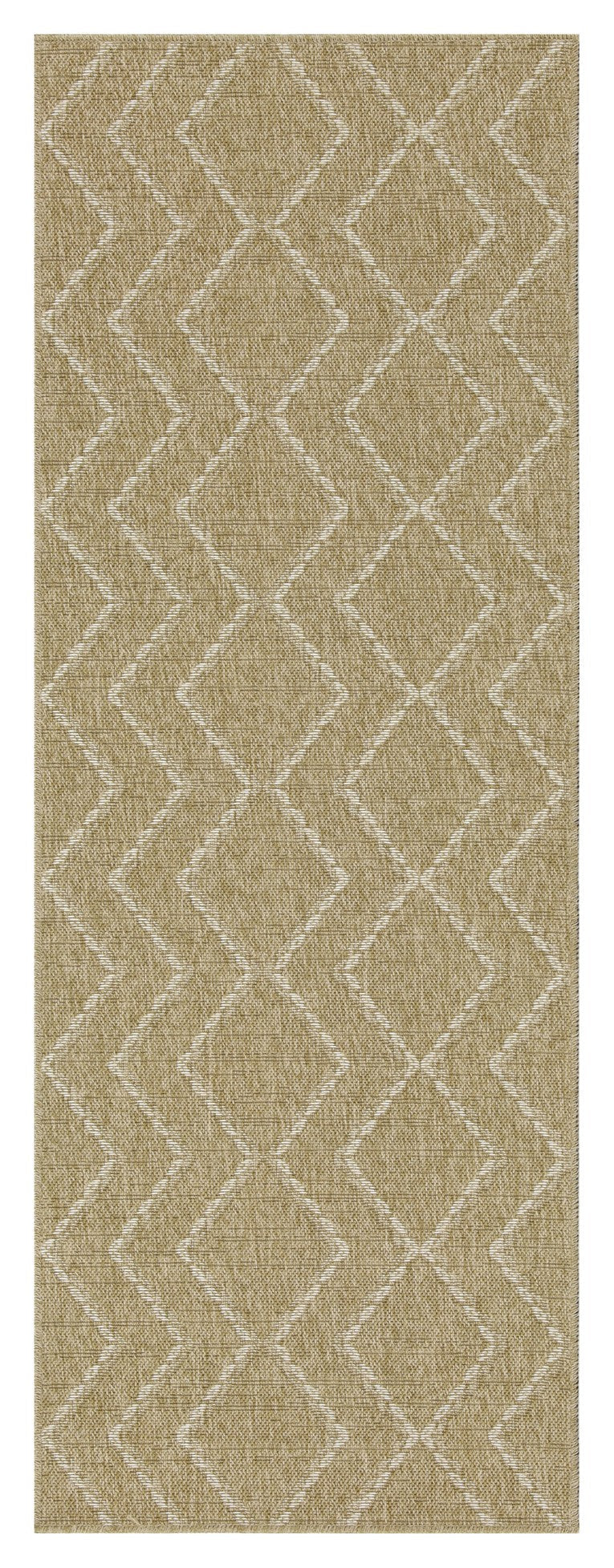 Earth GC_NTL1011 Jute/White 5 ft. 3 in. x 7 ft. 3 in. Indoor/Outdoor Area Rug