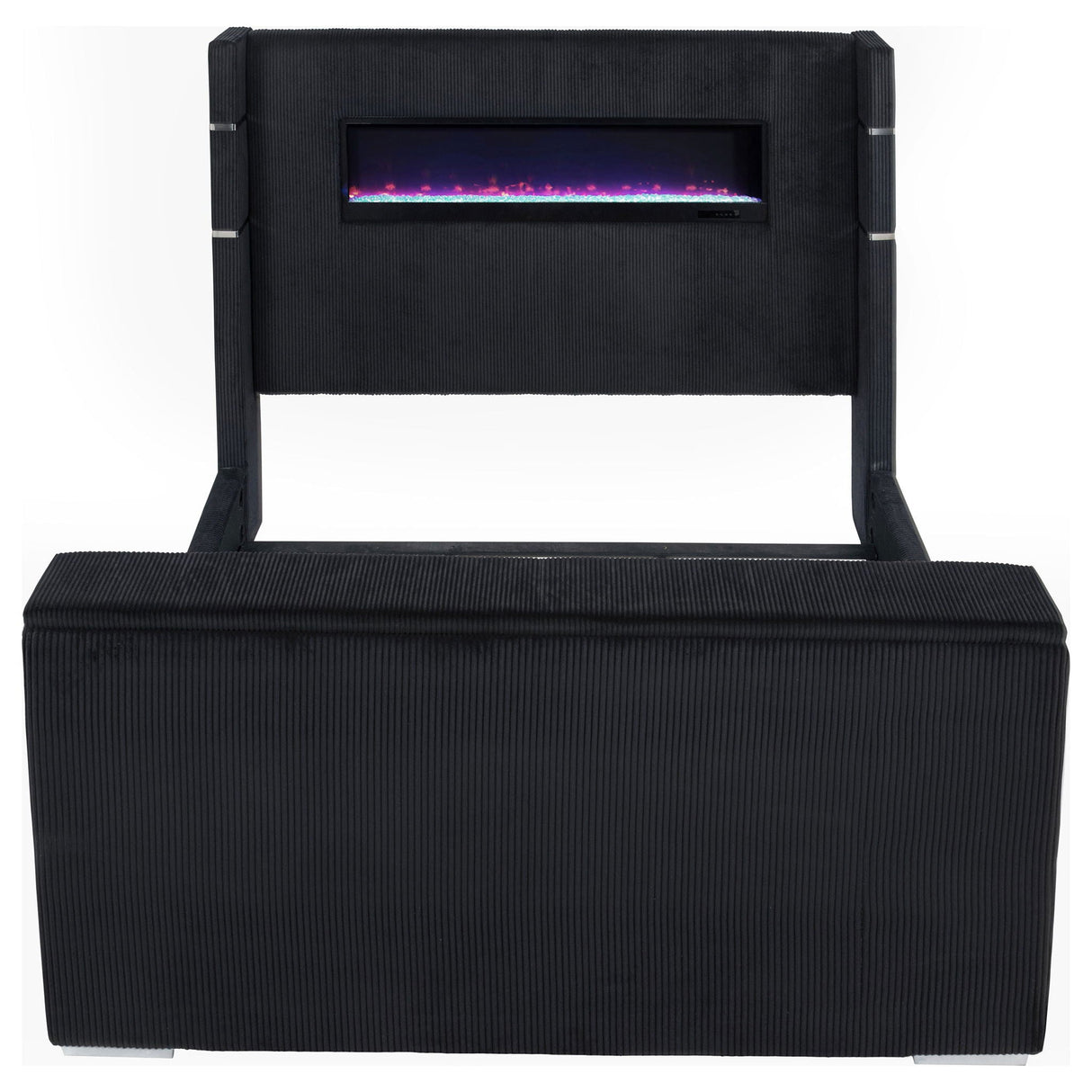 Tisdall California King Flame Visualizer TV Bed Black