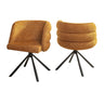 270 Degree Swivel Upholstered Desk Chairs (Set of 2)