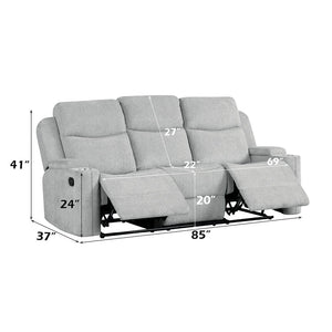 Galya - Motion Sofa - Light Gray Chenille