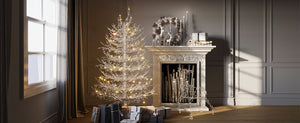4FT Pre-Lit Aspen Fir Artificial Christmas Tree 230 Warm White LED Lights