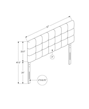 Full Size Upholstered Headboard Only, Transitional - Gray