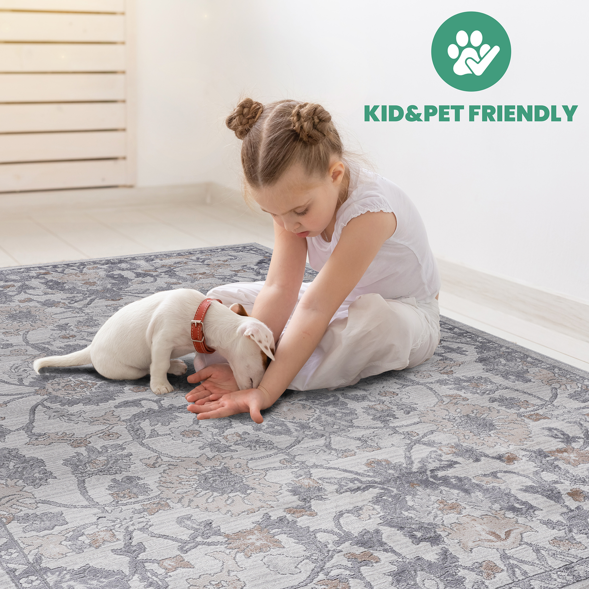 NAAR MARFI Collection Oriental Non-Shedding and Stain Resistant Area Rug