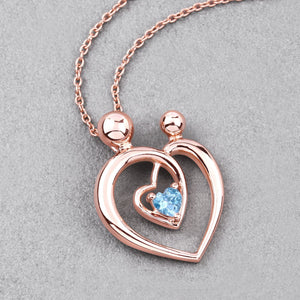 0.28 Carat Genuine Swiss Blue Topaz .925 Sterling Silver Pendant
