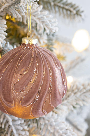 Decorative Hanging Glass Christmas Ball Ornaments - Set of 6