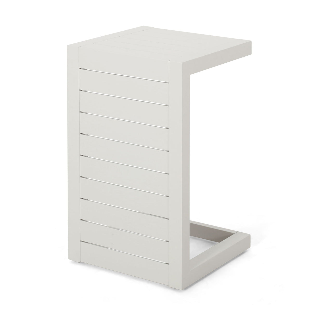 Aluminum Outdoor C-Shaped Side Table for Patio