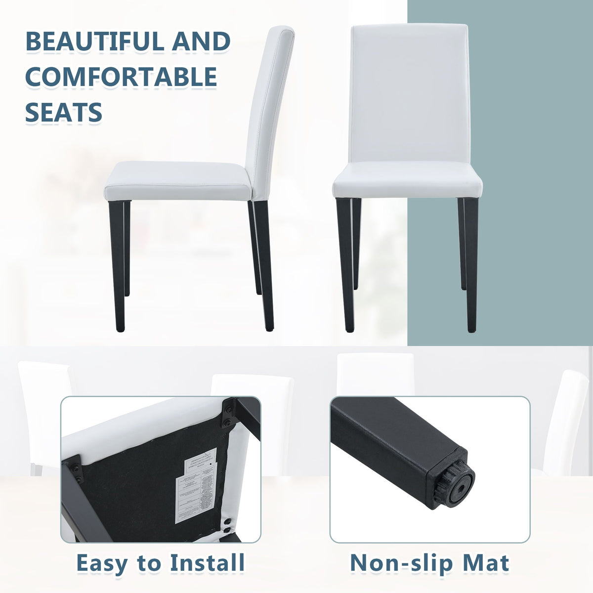 Versatile Dining Chairs With Comfortable Design And Metal Legs