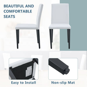 Versatile Dining Chairs With Comfortable Design And Metal Legs