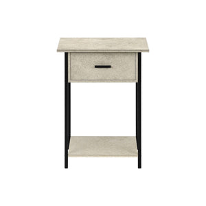 Contemporary 2 Tier Accent Table With Storage Drawer