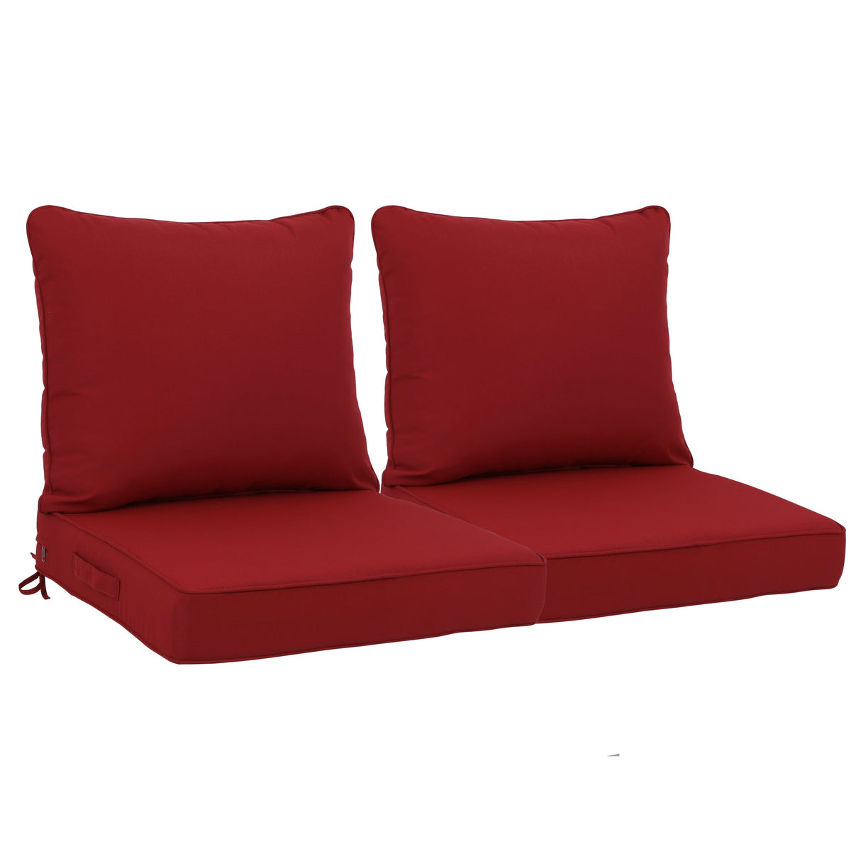 24x24 Inch Outdoor Deep Seat Cushion Set - Red