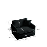 Comfy Deep Single Seat Sofa Upholstered Reading Armchair