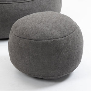Bedding Bean Bag Sofa Chair High Pressure Foam With Footrest