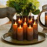 9pcs Flickering Flameless LED Pillar Candles with Remote & Timer