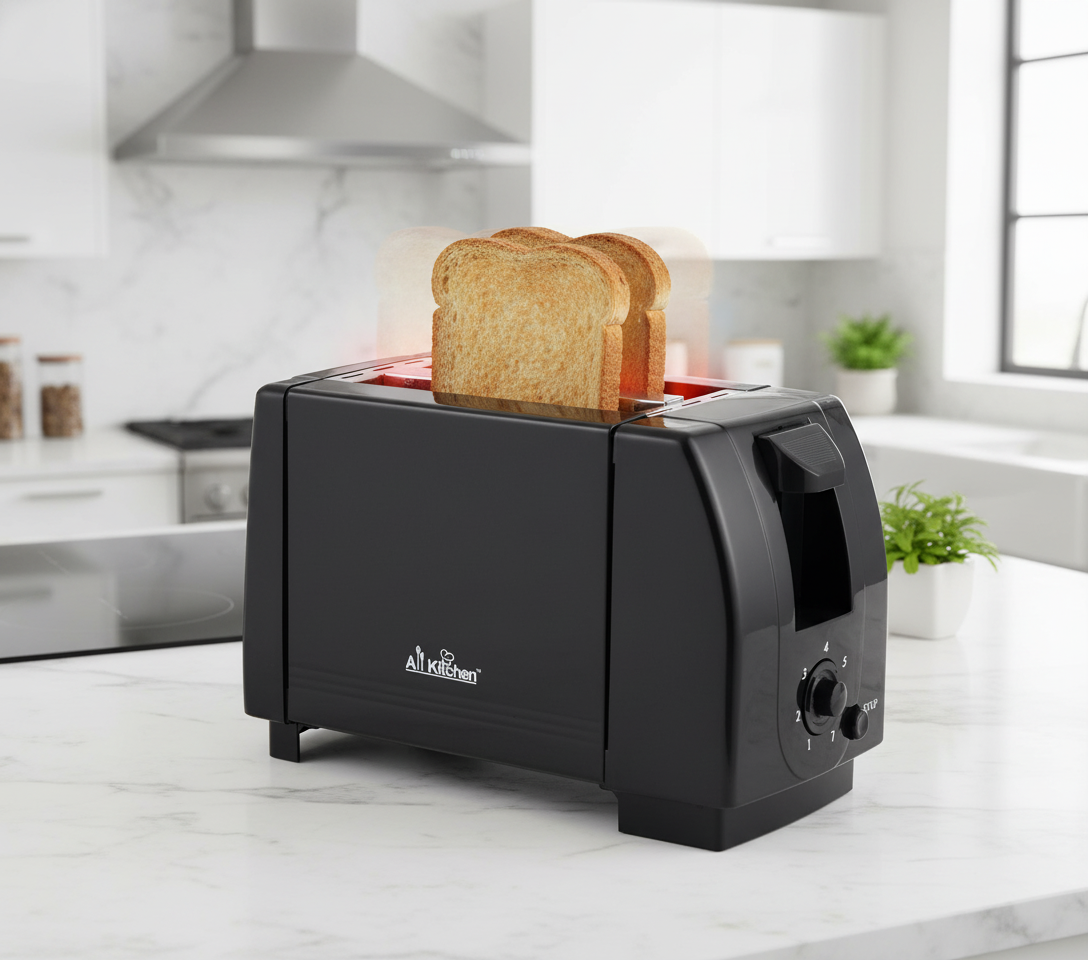 Cool Touch Toaster with 6 Temperature Settings & Extra Wide 1.25" Slots for Bagels, Waffles, Specialty Breads, Puff Pastry, Snacks, ETL Certified, 2 Slices
