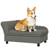 PawHut Pet Sofa, Dog Couch, Gray