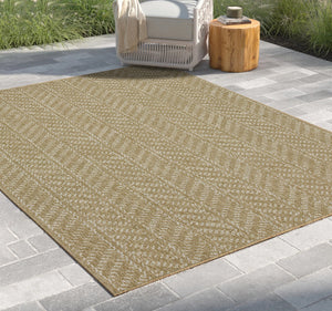 Earth GC_NTL1014 Jute/White Indoor/Outdoor Area Rug