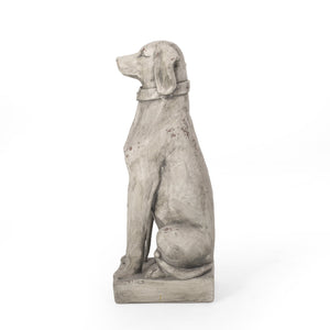 MGO Outdoor Dog Statue, Antique White