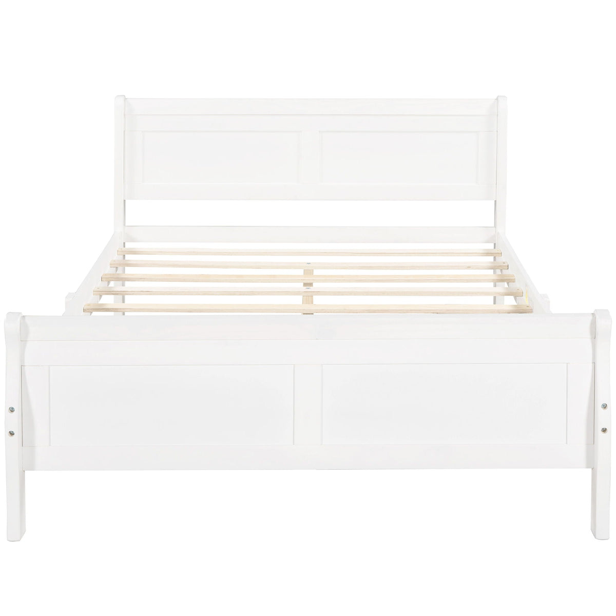 Platform Bed Frame Mattress Foundation Sleigh Bed With Headboard / Footboard / Wood Slat Suppor