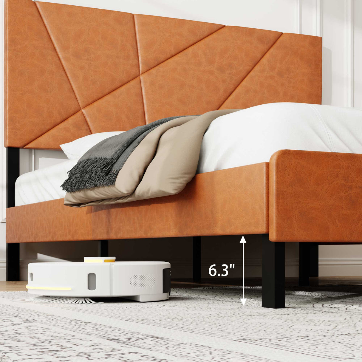 Vintage Under Bed Storage and Square Platform Design