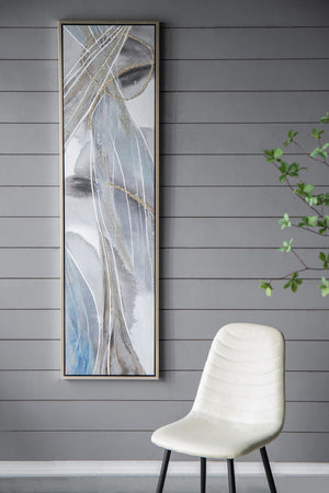 Elongated Modern Abstract Oil Paintings Wall Art Set of 2