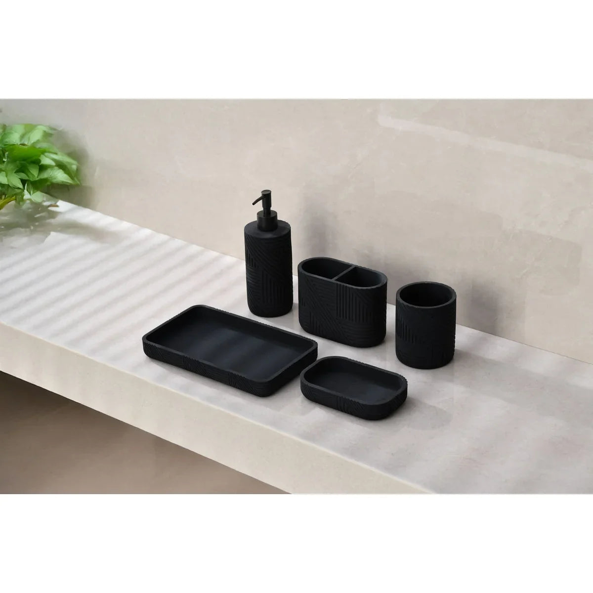 7-Piece Resin Bathroom Accessories Set