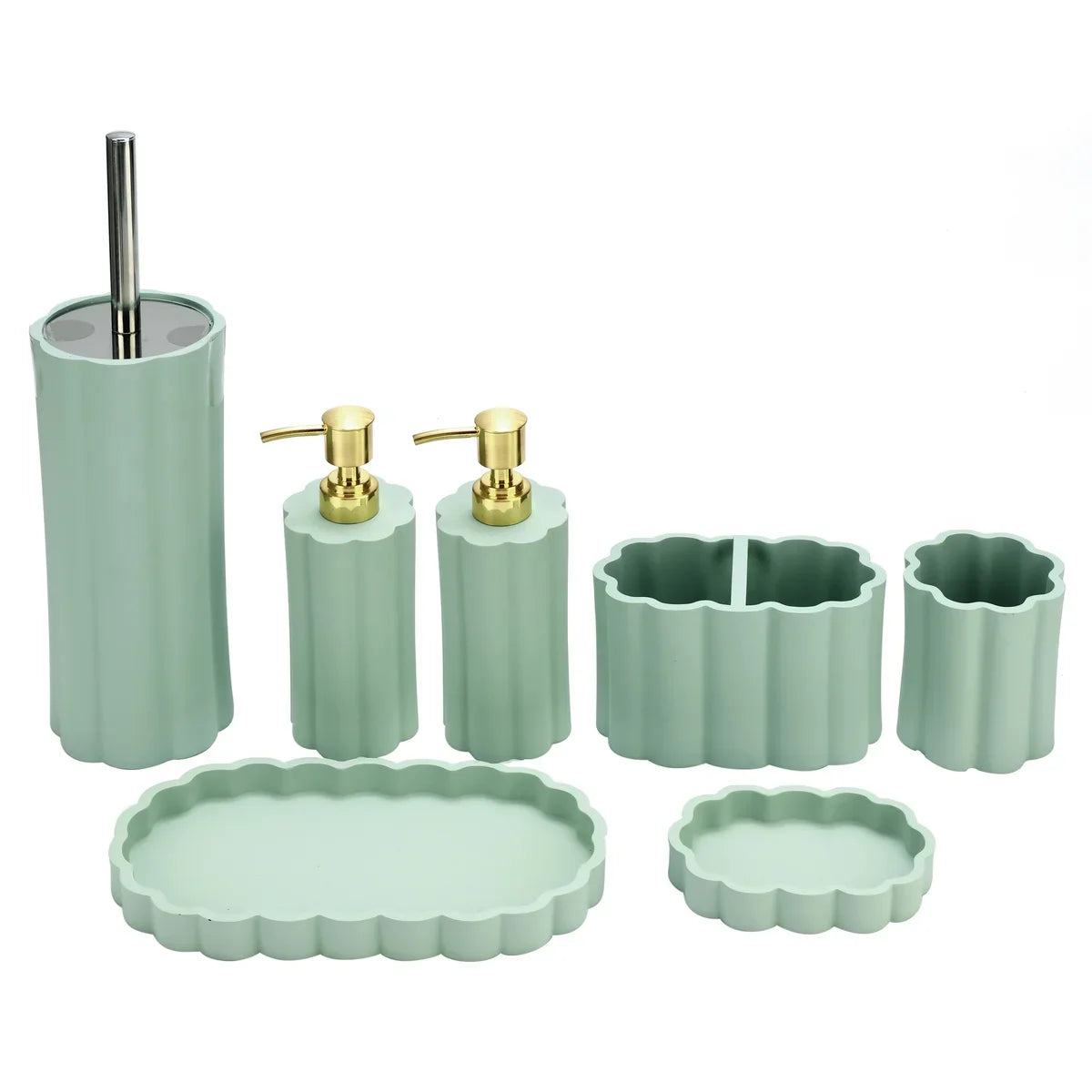 7-Piece Resin Bathroom Accessories Set