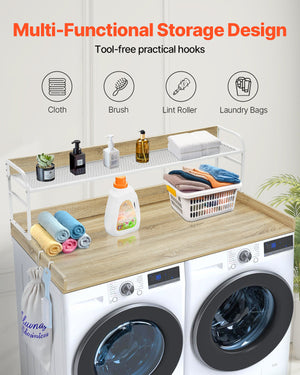 Washer Dryer Countertop with 2-Tier Shelf