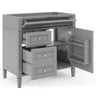 Bathroom Vanity With 2 Drawers and Tip-Out Drawer Storage Cabinet