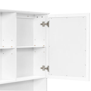 Wall Mounted Bathroom Medicine Cabinet With Double Mirrored Doors