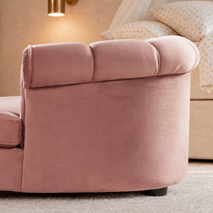 Halle 35.5" Rolled-Arm Dog Bed with Channel-Tufted Back