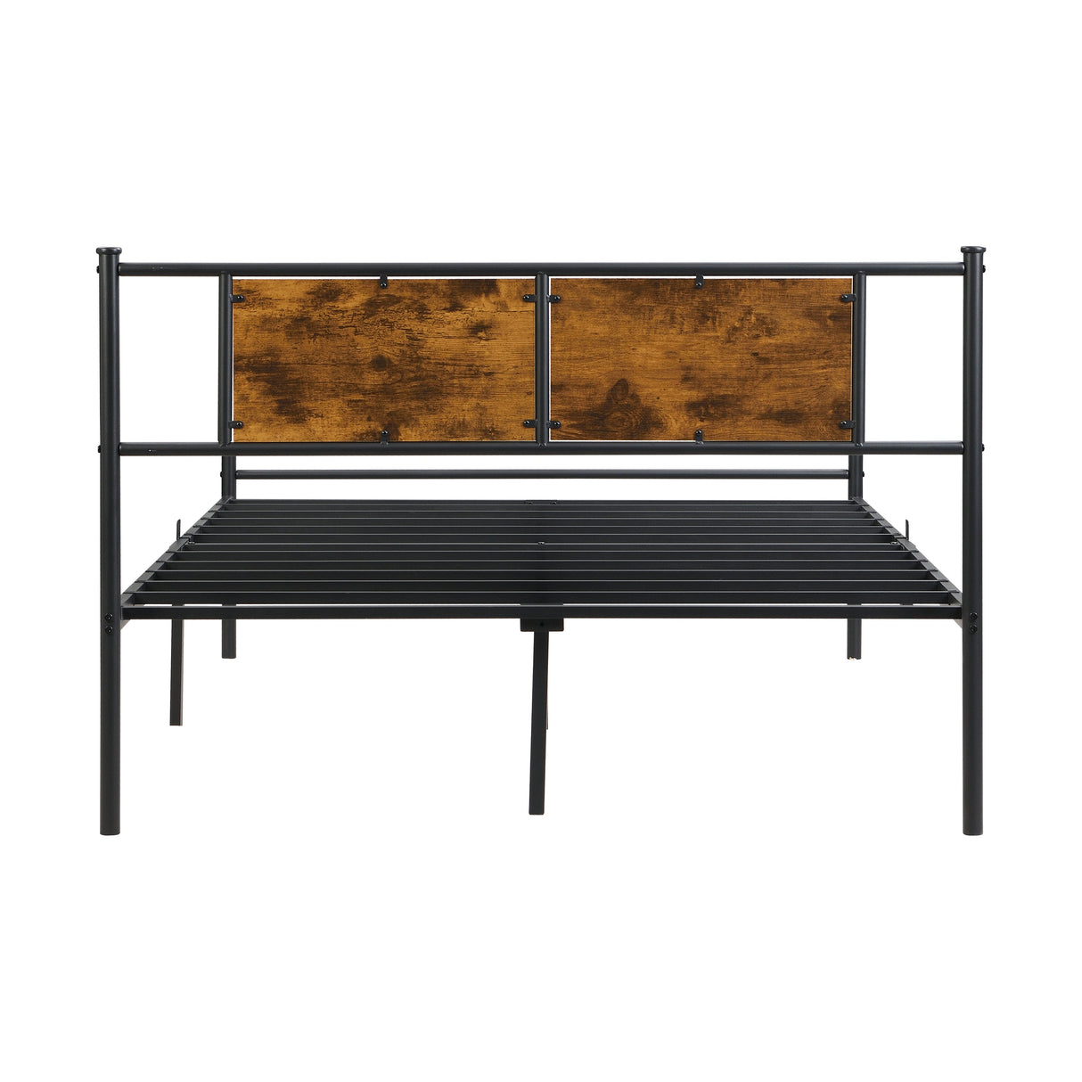 California King Bed Frame - Stylish Design with Wood Panel Headboard
