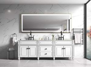 118 x 36 Inch LED Bathroom Mirror with Aluminum Frame