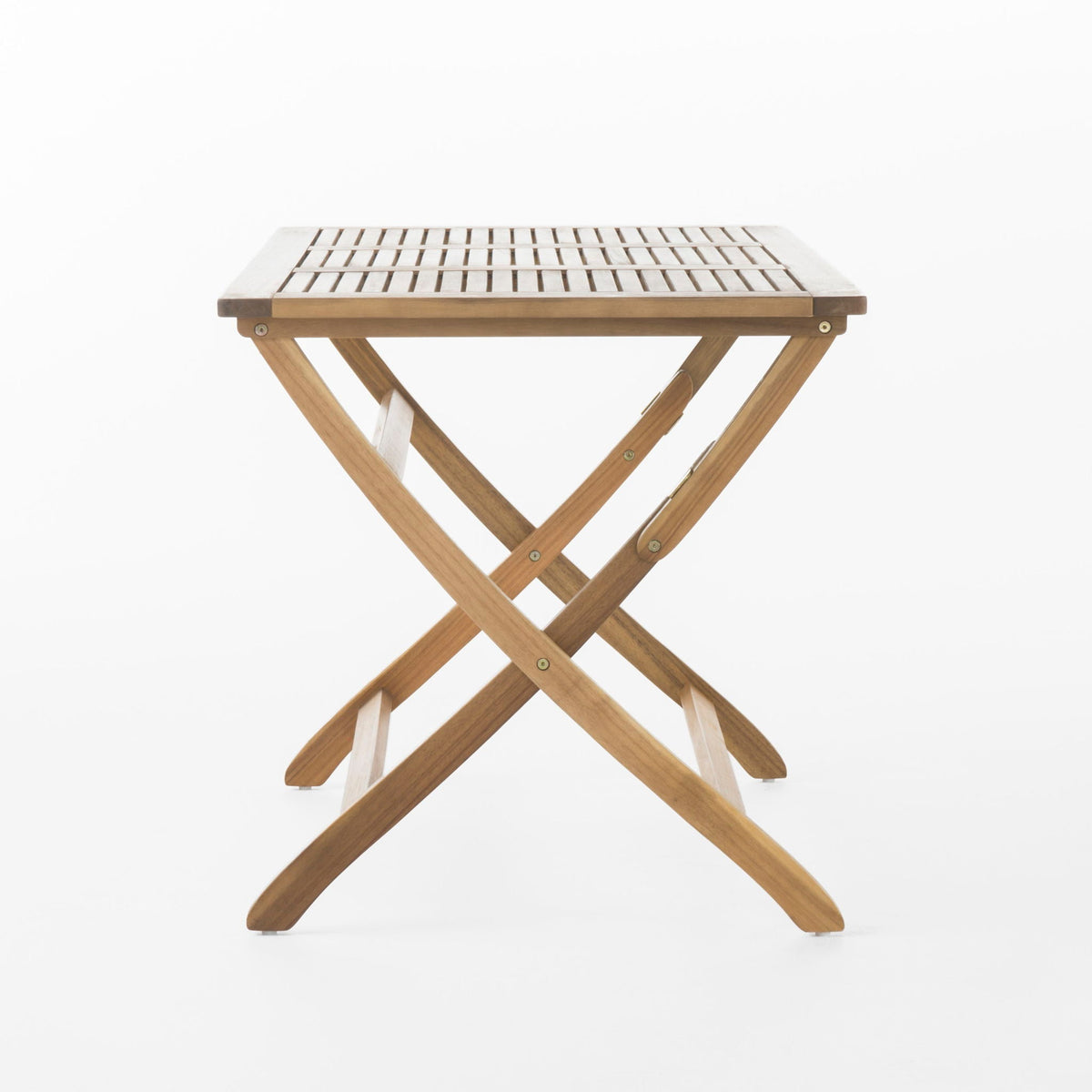 Blissique - Outdoor Foldable Wood Dining Table With Slat Design
