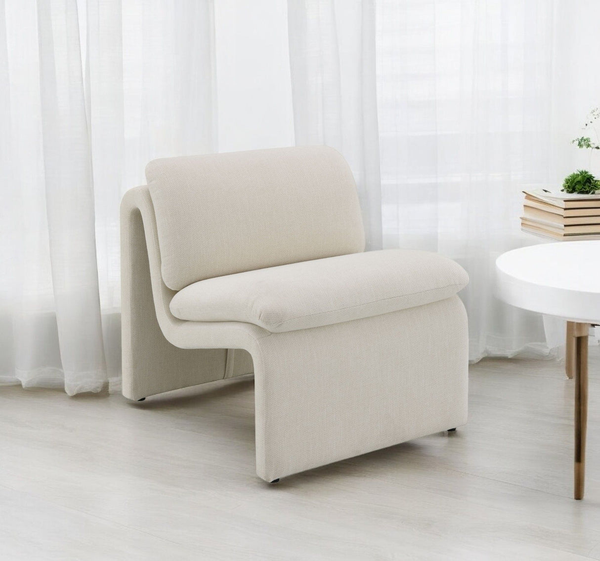 Jaeda - Innovative Elegance Accent Chair In Curved Shape