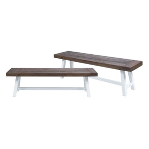 Tranquilizer Outdoor Acacia Wood Bench with Slat Panel Design