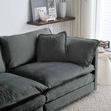 Comfy Deep Single Seat Sofa Upholstered Reading Armchair