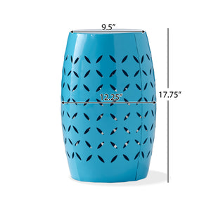 Lilac 12" Accent Side Table with Cylindrical Design