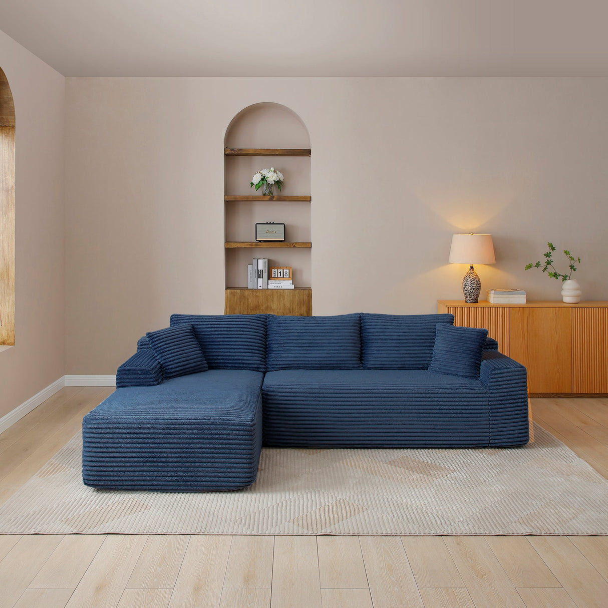 105'' Modular Sectional Sofa with Deep Seat and Chaise